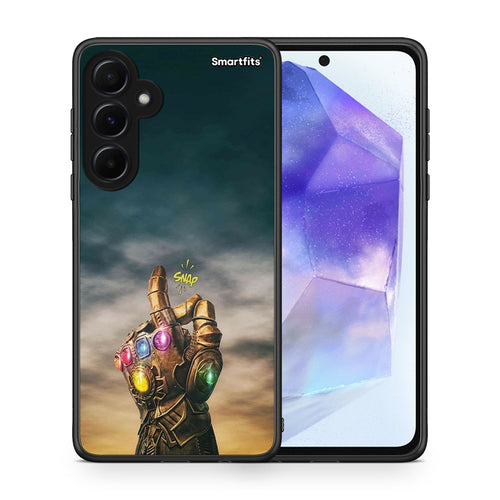 Θήκη Samsung Galaxy A55 Infinity Snap από τη Smartfits με σχέδιο στο πίσω μέρος και μαύρο περίβλημα | Samsung Galaxy A55 Infinity Snap case with colorful back and black bezels