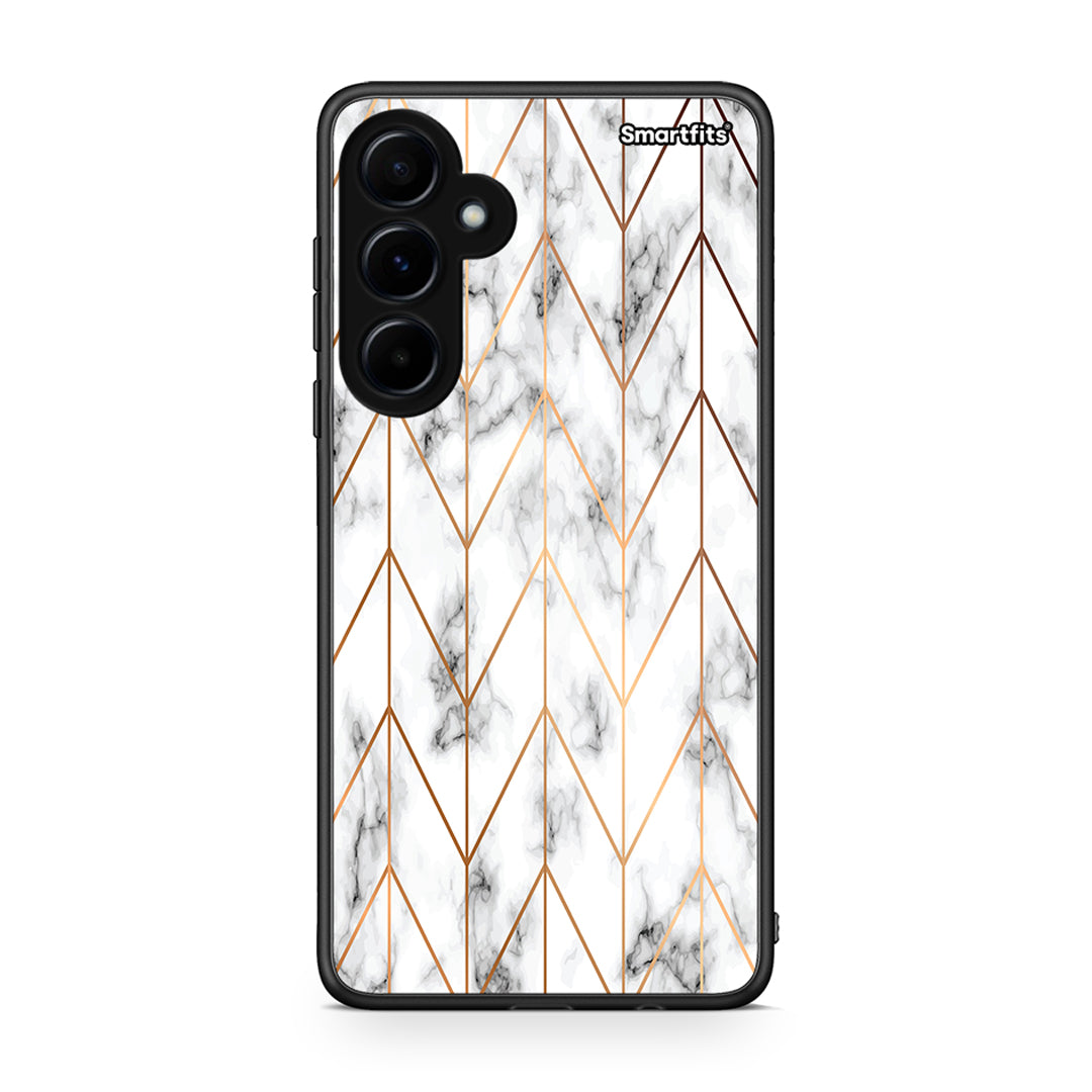 44 - Samsung Galaxy A55 Gold Geometric Marble case, cover, bumper