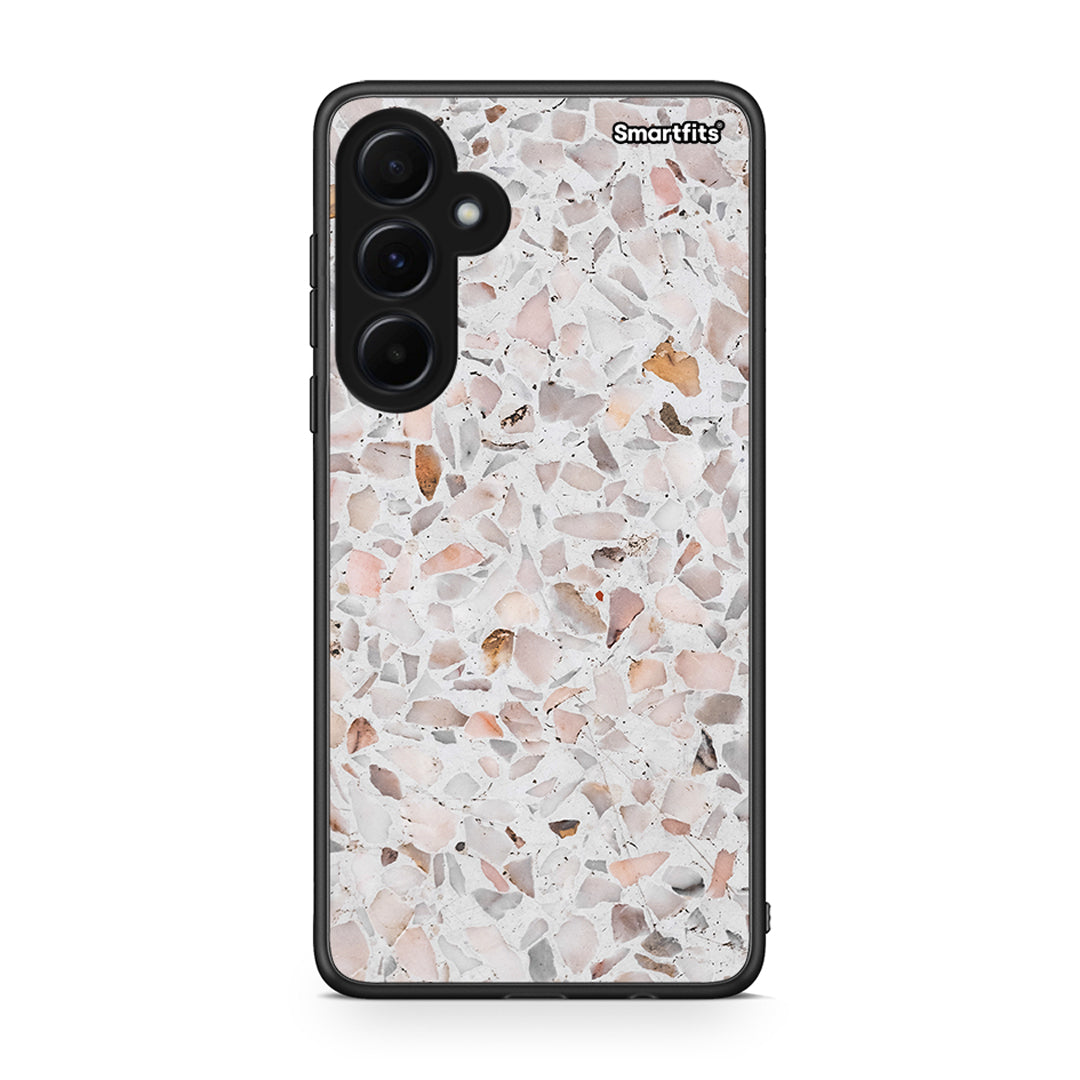 Samsung Galaxy A55 Marble Terrazzo θήκη από τη Smartfits με σχέδιο στο πίσω μέρος και μαύρο περίβλημα | Smartphone case with colorful back and black bezels by Smartfits