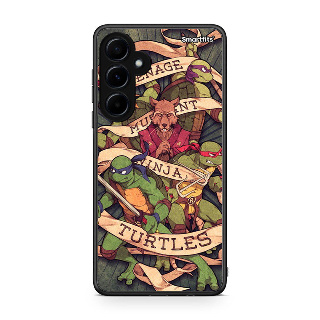 Samsung Galaxy A55 Ninja Turtles θήκη από τη Smartfits με σχέδιο στο πίσω μέρος και μαύρο περίβλημα | Smartphone case with colorful back and black bezels by Smartfits