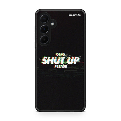 Samsung Galaxy A55 OMG ShutUp θήκη από τη Smartfits με σχέδιο στο πίσω μέρος και μαύρο περίβλημα | Smartphone case with colorful back and black bezels by Smartfits