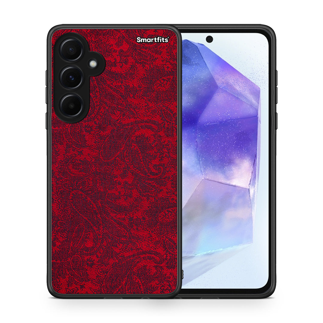 Θήκη Samsung Galaxy A55 Paisley Cashmere από τη Smartfits με σχέδιο στο πίσω μέρος και μαύρο περίβλημα | Samsung Galaxy A55 Paisley Cashmere case with colorful back and black bezels