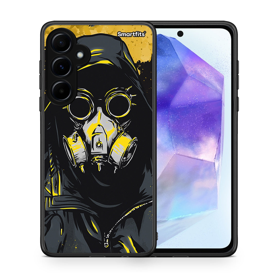 Θήκη Samsung Galaxy A55 Mask PopArt από τη Smartfits με σχέδιο στο πίσω μέρος και μαύρο περίβλημα | Samsung Galaxy A55 Mask PopArt case with colorful back and black bezels