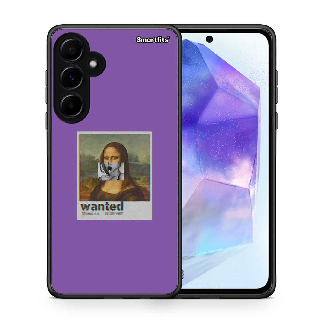 Θήκη Samsung Galaxy A55 Monalisa Popart από τη Smartfits με σχέδιο στο πίσω μέρος και μαύρο περίβλημα | Samsung Galaxy A55 Monalisa Popart case with colorful back and black bezels