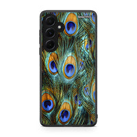 Thumbnail for Samsung Galaxy A55 Real Peacock Feathers θήκη από τη Smartfits με σχέδιο στο πίσω μέρος και μαύρο περίβλημα | Smartphone case with colorful back and black bezels by Smartfits