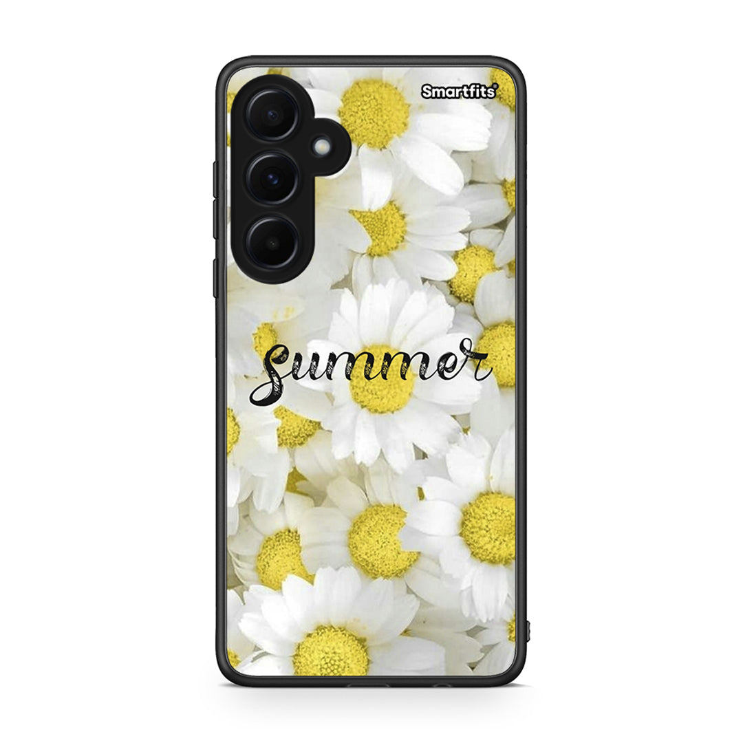 Samsung Galaxy A55 Summer Daisies Θήκη από τη Smartfits με σχέδιο στο πίσω μέρος και μαύρο περίβλημα | Smartphone case with colorful back and black bezels by Smartfits