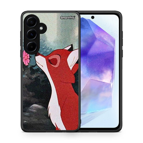 Θήκη Samsung Galaxy A55 Tod And Vixey Love 2 από τη Smartfits με σχέδιο στο πίσω μέρος και μαύρο περίβλημα | Samsung Galaxy A55 Tod And Vixey Love 2 case with colorful back and black bezels