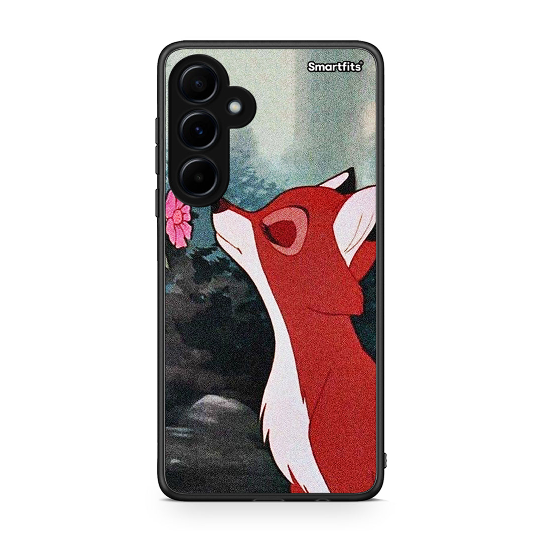 Samsung Galaxy A55 Tod And Vixey Love 2 θήκη από τη Smartfits με σχέδιο στο πίσω μέρος και μαύρο περίβλημα | Smartphone case with colorful back and black bezels by Smartfits