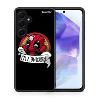 Thumbnail for Θήκη Samsung Galaxy A55 Unicorn Deadpool από τη Smartfits με σχέδιο στο πίσω μέρος και μαύρο περίβλημα | Samsung Galaxy A55 Unicorn Deadpool case with colorful back and black bezels