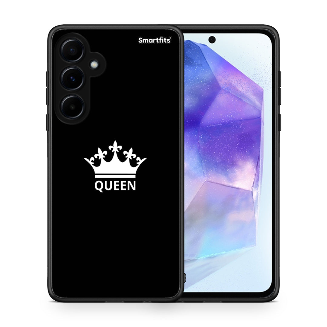 Θήκη Samsung Galaxy A55 Queen Valentine από τη Smartfits με σχέδιο στο πίσω μέρος και μαύρο περίβλημα | Samsung Galaxy A55 Queen Valentine case with colorful back and black bezels