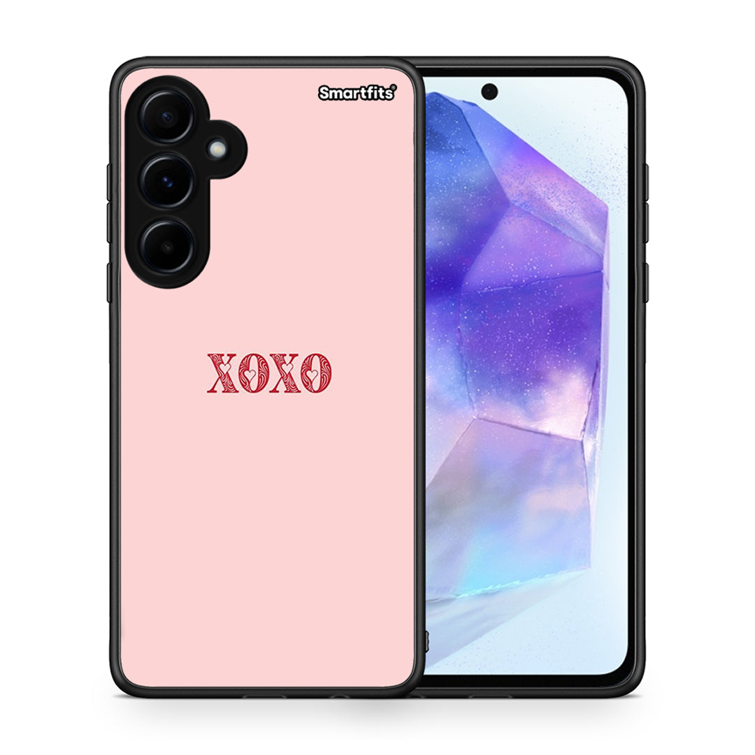 Θήκη Samsung Galaxy A55 XOXO Love από τη Smartfits με σχέδιο στο πίσω μέρος και μαύρο περίβλημα | Samsung Galaxy A55 XOXO Love case with colorful back and black bezels