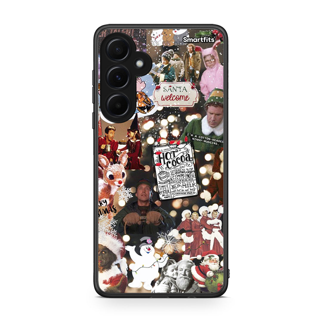 Samsung Galaxy A55 Xmas Movies θήκη από τη Smartfits με σχέδιο στο πίσω μέρος και μαύρο περίβλημα | Smartphone case with colorful back and black bezels by Smartfits