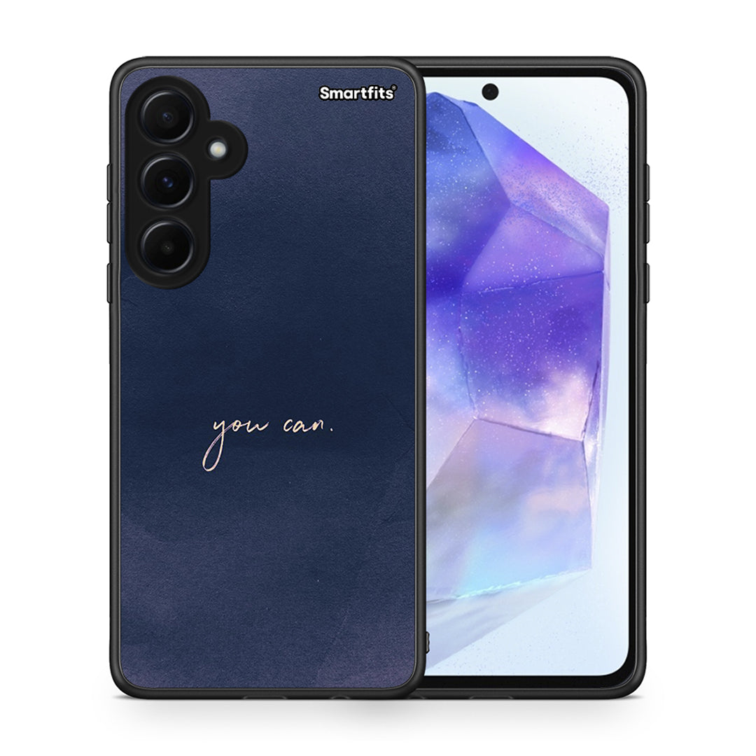 Θήκη Samsung Galaxy A55 You Can από τη Smartfits με σχέδιο στο πίσω μέρος και μαύρο περίβλημα | Samsung Galaxy A55 You Can case with colorful back and black bezels