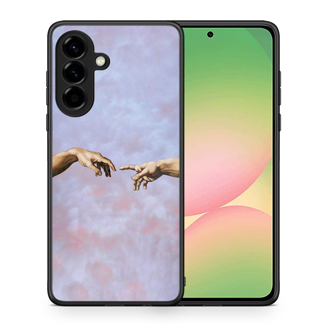 Θήκη Samsung Galaxy A56 Adam Hand από τη Smartfits με σχέδιο στο πίσω μέρος και μαύρο περίβλημα | Samsung Galaxy A56 Adam Hand case with colorful back and black bezels