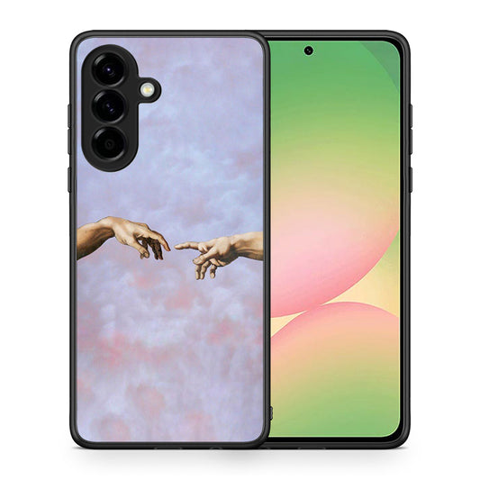 Θήκη Samsung Galaxy A56 Adam Hand από τη Smartfits με σχέδιο στο πίσω μέρος και μαύρο περίβλημα | Samsung Galaxy A56 Adam Hand case with colorful back and black bezels