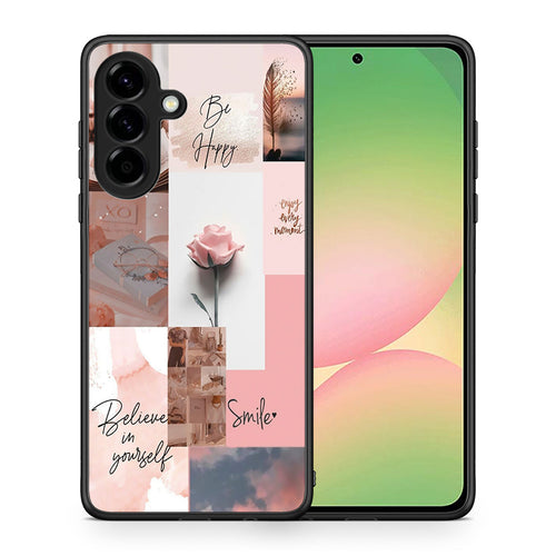 Θήκη Samsung Galaxy A56 Aesthetic Collage από τη Smartfits με σχέδιο στο πίσω μέρος και μαύρο περίβλημα | Samsung Galaxy A56 Aesthetic Collage case with colorful back and black bezels