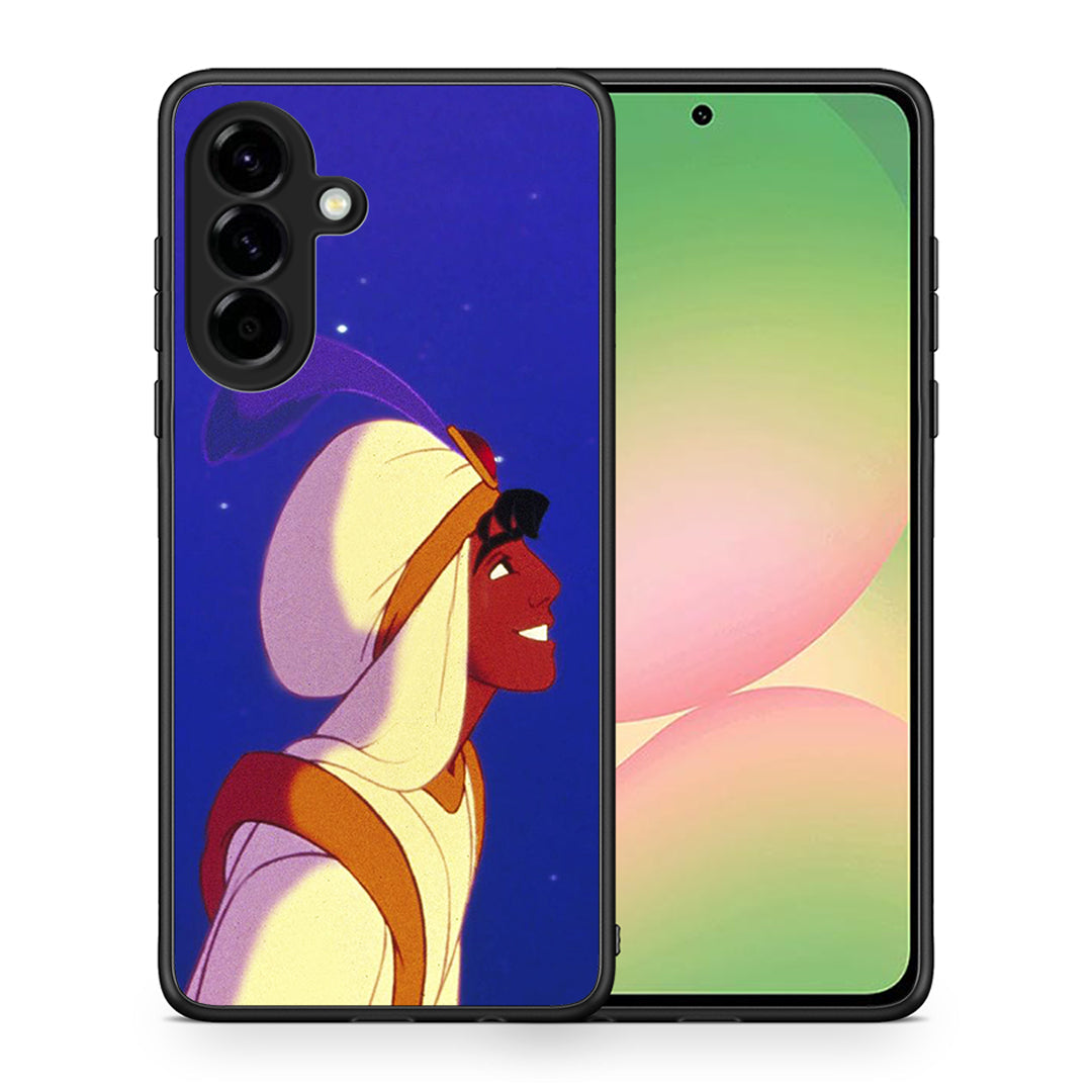 Θήκη Samsung Galaxy A56 Alladin And Jasmine Love 1 από τη Smartfits με σχέδιο στο πίσω μέρος και μαύρο περίβλημα | Samsung Galaxy A56 Alladin And Jasmine Love 1 case with colorful back and black bezels