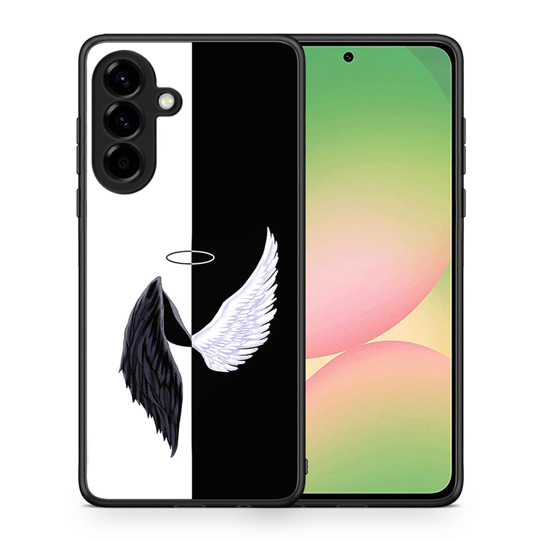 Θήκη Samsung Galaxy A56 Angels Demons από τη Smartfits με σχέδιο στο πίσω μέρος και μαύρο περίβλημα | Samsung Galaxy A56 Angels Demons case with colorful back and black bezels