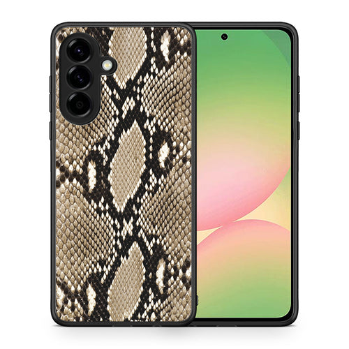 Θήκη Samsung Galaxy A56 Fashion Snake Animal από τη Smartfits με σχέδιο στο πίσω μέρος και μαύρο περίβλημα | Samsung Galaxy A56 Fashion Snake Animal case with colorful back and black bezels
