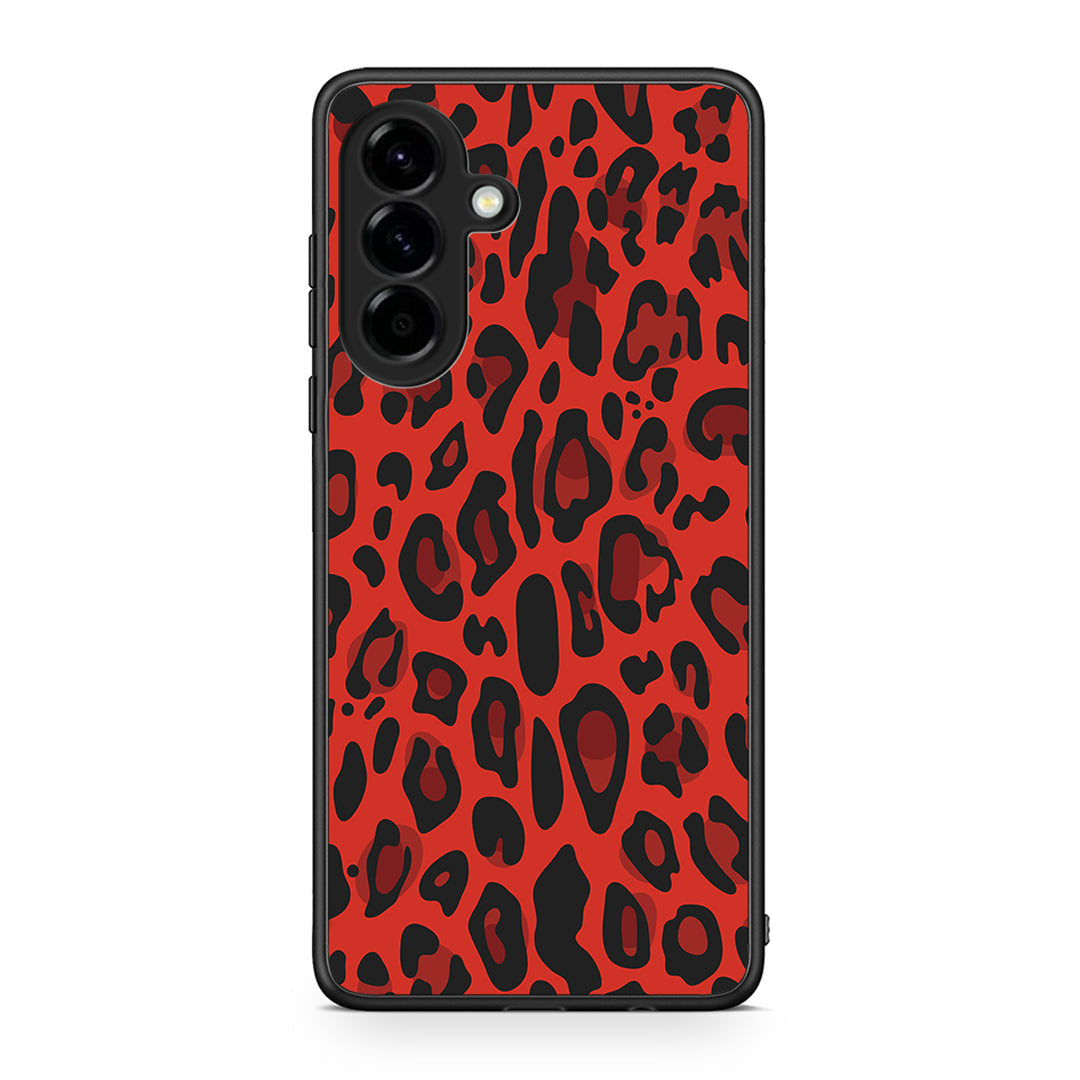 4 - Samsung Galaxy A56 Red Leopard Animal case, cover, bumper