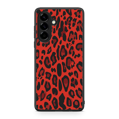 4 - Samsung Galaxy A56 Red Leopard Animal case, cover, bumper