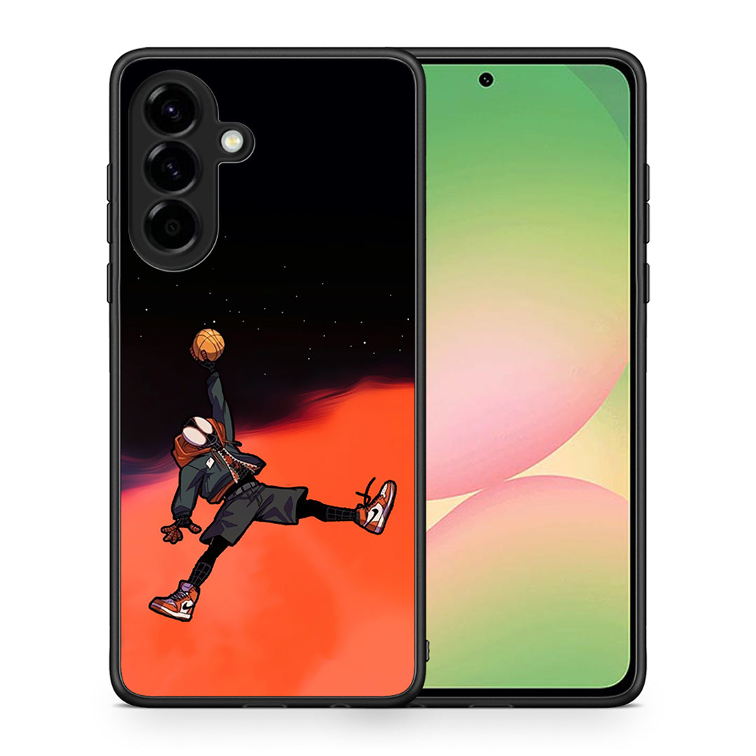 Θήκη Samsung Galaxy A56 Basketball Hero από τη Smartfits με σχέδιο στο πίσω μέρος και μαύρο περίβλημα | Samsung Galaxy A56 Basketball Hero case with colorful back and black bezels