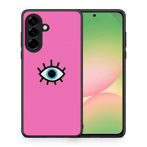 Θήκη Samsung Galaxy A56 Blue Eye Pink από τη Smartfits με σχέδιο στο πίσω μέρος και μαύρο περίβλημα | Samsung Galaxy A56 Blue Eye Pink case with colorful back and black bezels