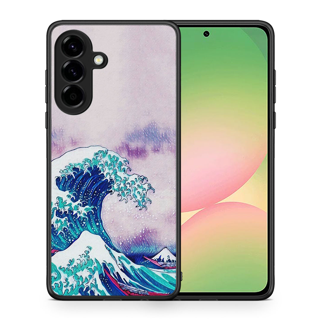 Θήκη Samsung Galaxy A56 Blue Waves από τη Smartfits με σχέδιο στο πίσω μέρος και μαύρο περίβλημα | Samsung Galaxy A56 Blue Waves case with colorful back and black bezels