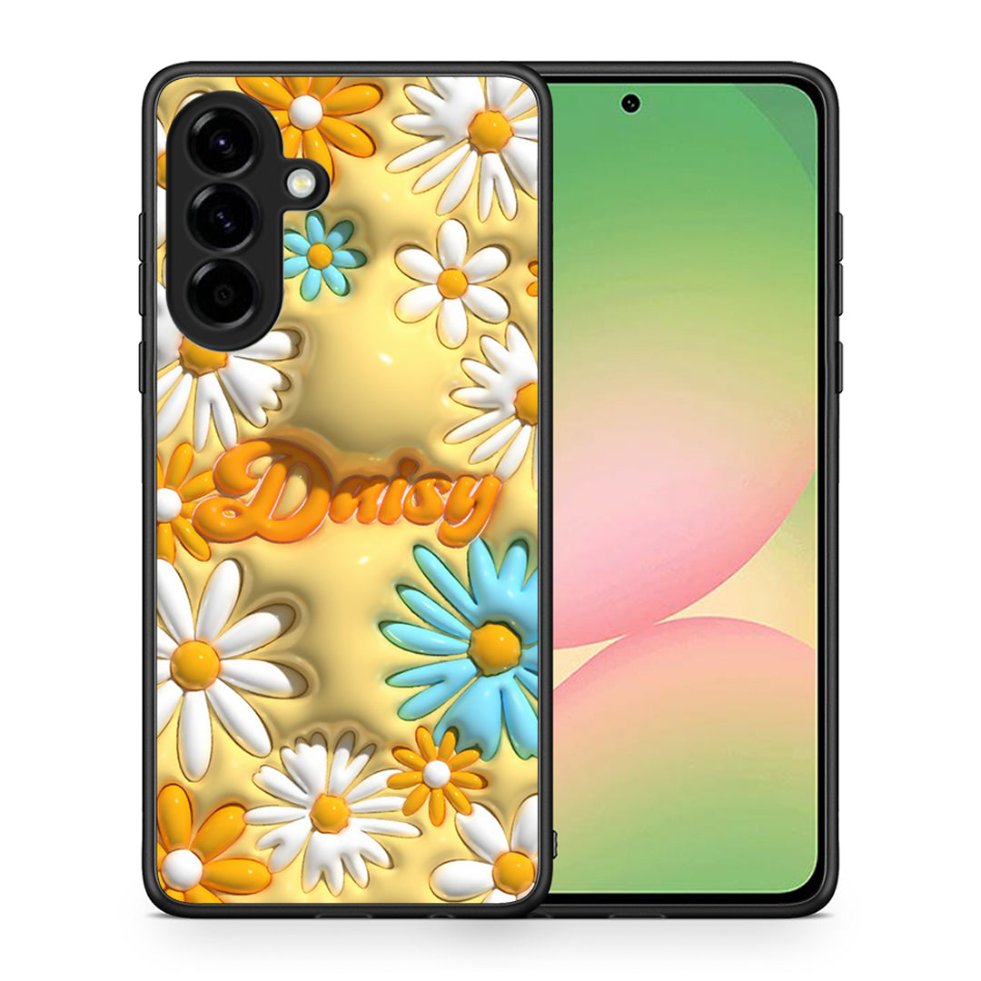 Θήκη Samsung Galaxy A56 Bubble Daisies από τη Smartfits με σχέδιο στο πίσω μέρος και μαύρο περίβλημα | Samsung Galaxy A56 Bubble Daisies case with colorful back and black bezels