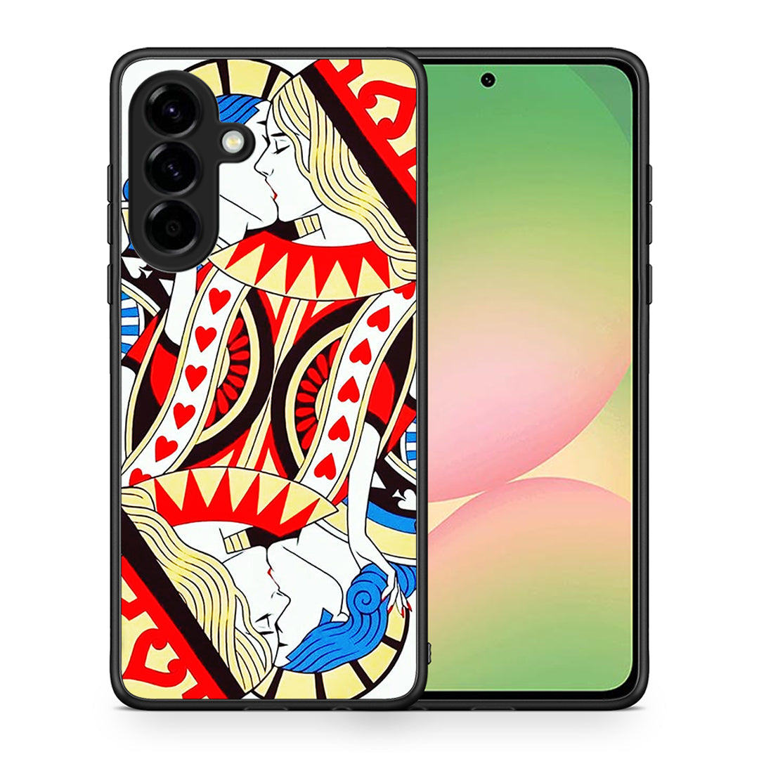 Θήκη Samsung Galaxy A56 Card Love από τη Smartfits με σχέδιο στο πίσω μέρος και μαύρο περίβλημα | Samsung Galaxy A56 Card Love case with colorful back and black bezels