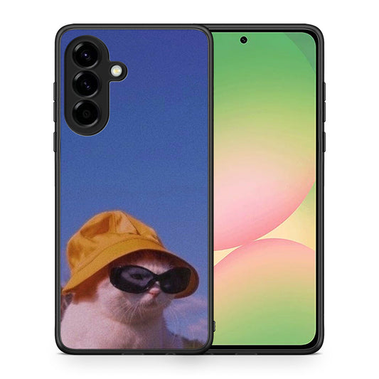 Θήκη Samsung Galaxy A56 Cat Diva από τη Smartfits με σχέδιο στο πίσω μέρος και μαύρο περίβλημα | Samsung Galaxy A56 Cat Diva case with colorful back and black bezels