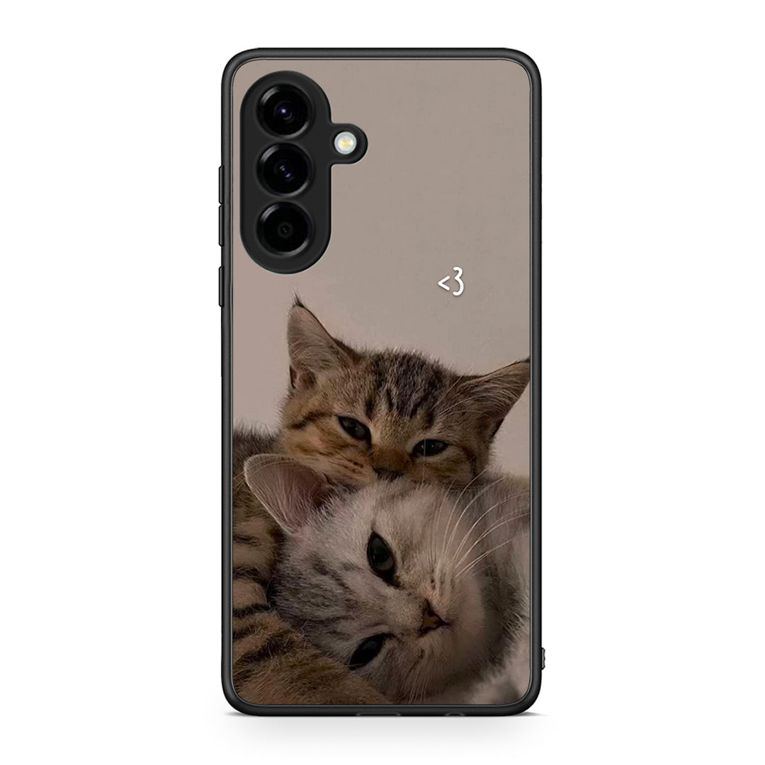 Samsung Galaxy A56 Cats In Love Θήκη από τη Smartfits με σχέδιο στο πίσω μέρος και μαύρο περίβλημα | Smartphone case with colorful back and black bezels by Smartfits