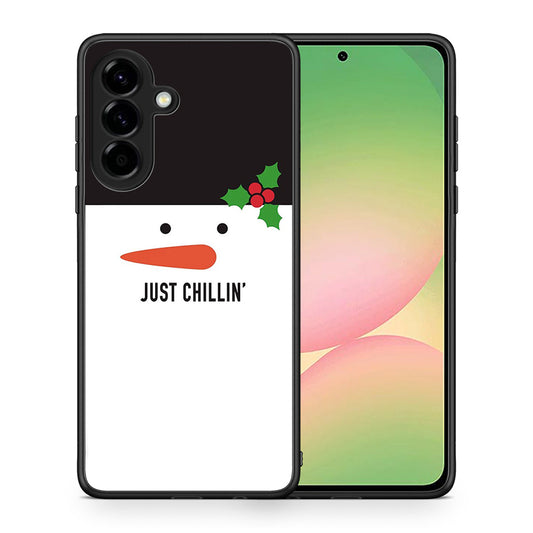 Θήκη Samsung Galaxy A56 Christmas Chillin από τη Smartfits με σχέδιο στο πίσω μέρος και μαύρο περίβλημα | Samsung Galaxy A56 Christmas Chillin case with colorful back and black bezels