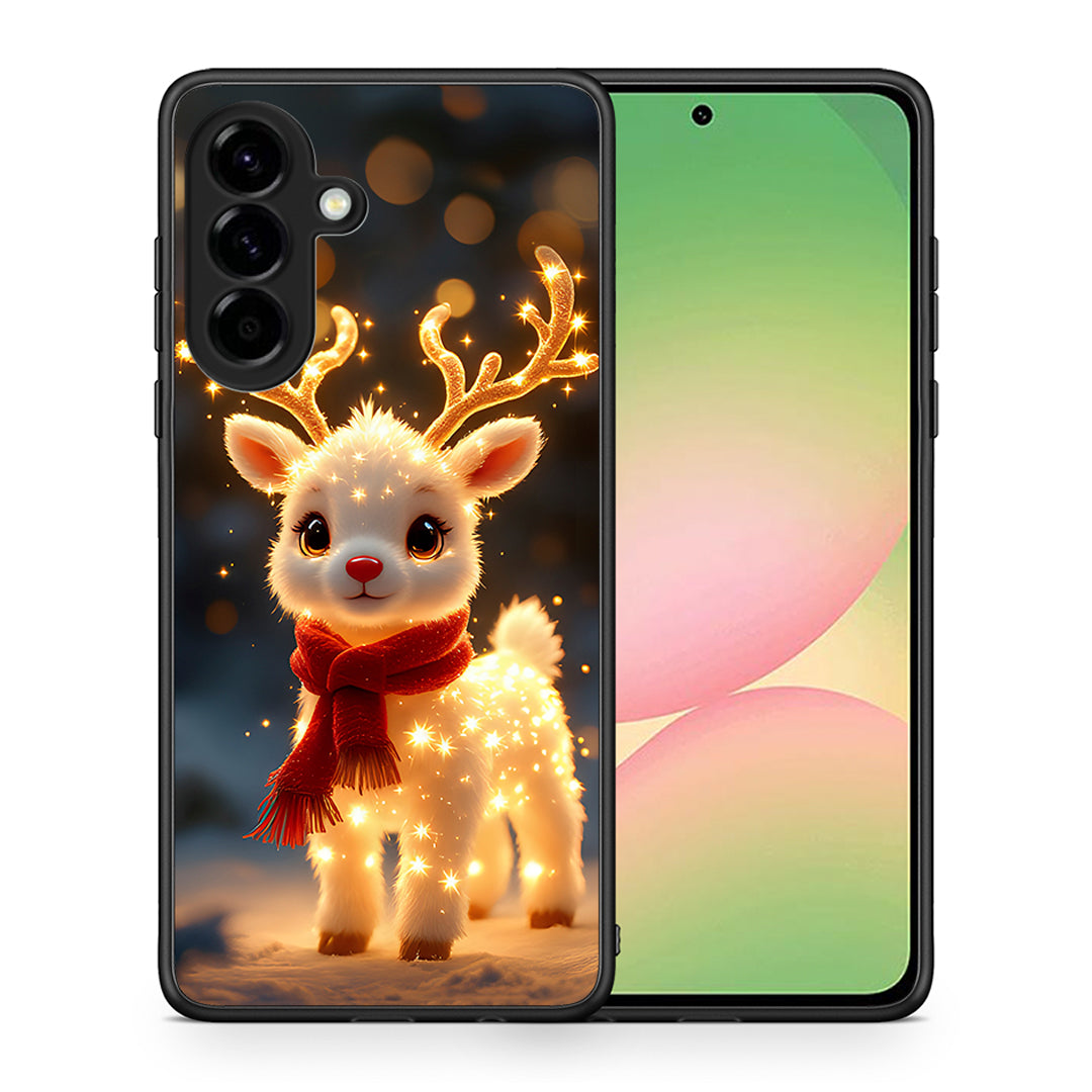 Θήκη Samsung Galaxy A56 Christmas Cutie από τη Smartfits με σχέδιο στο πίσω μέρος και μαύρο περίβλημα | Samsung Galaxy A56 Christmas Cutie case with colorful back and black bezels