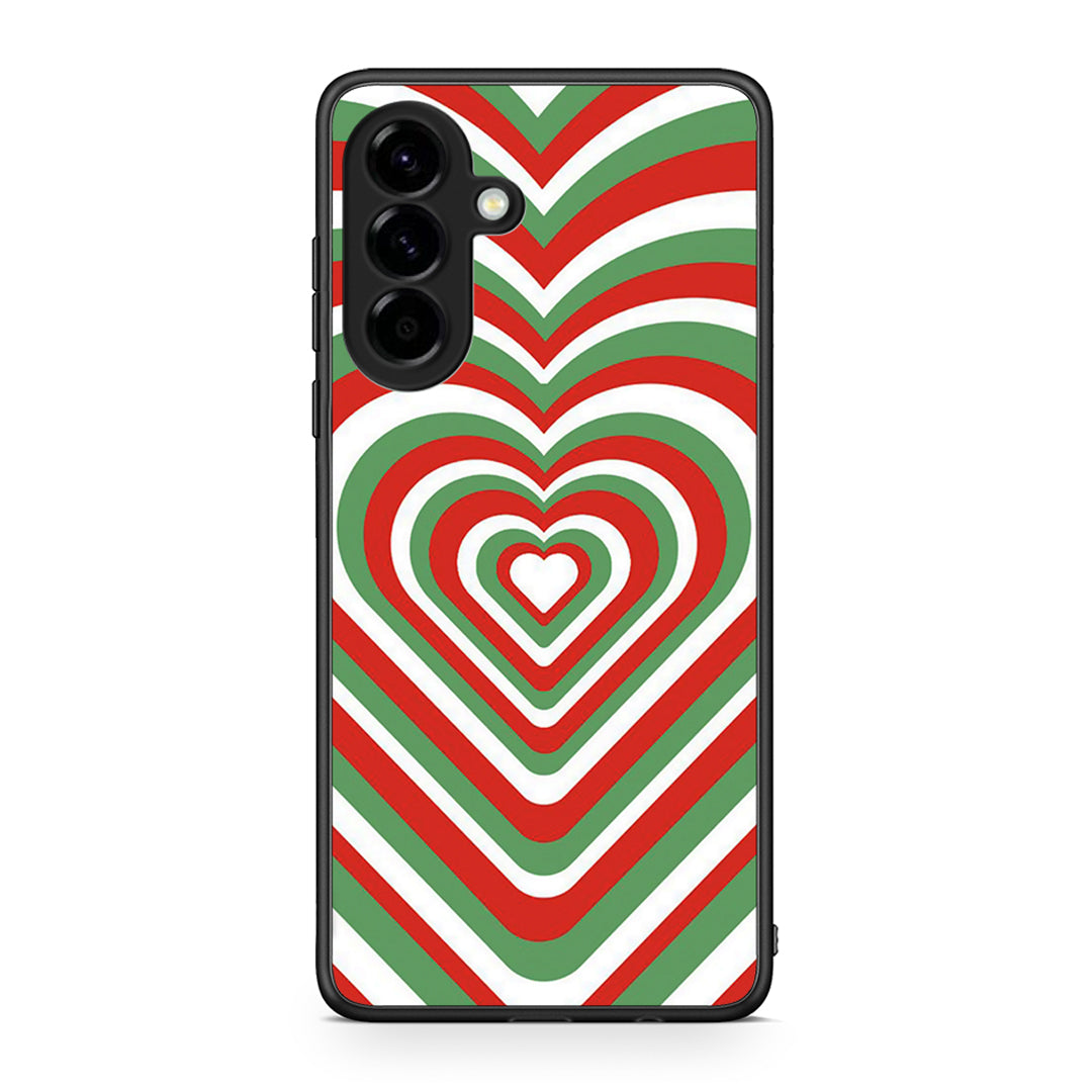 Samsung Galaxy A56 Christmas Hearts θήκη από τη Smartfits με σχέδιο στο πίσω μέρος και μαύρο περίβλημα | Smartphone case with colorful back and black bezels by Smartfits