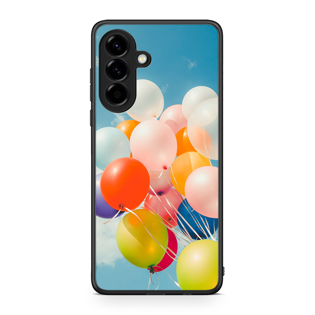 Samsung Galaxy A56 Colorful Balloons θήκη από τη Smartfits με σχέδιο στο πίσω μέρος και μαύρο περίβλημα | Smartphone case with colorful back and black bezels by Smartfits