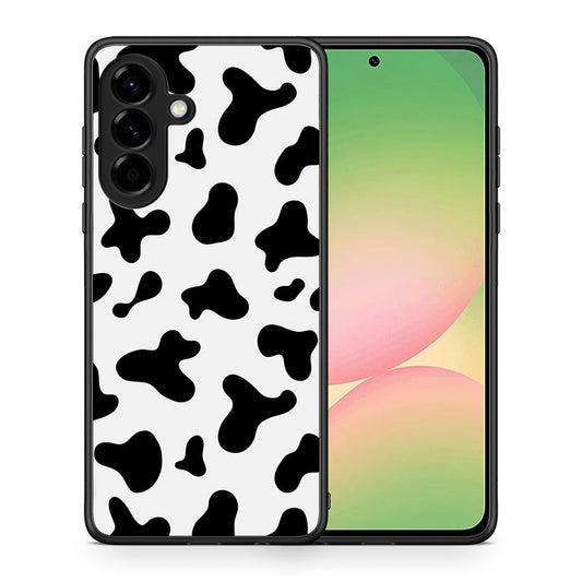 Θήκη Samsung Galaxy A56 Cow Print από τη Smartfits με σχέδιο στο πίσω μέρος και μαύρο περίβλημα | Samsung Galaxy A56 Cow Print case with colorful back and black bezels