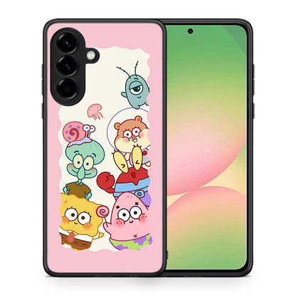 Θήκη Samsung Galaxy A56 Cute Companion από τη Smartfits με σχέδιο στο πίσω μέρος και μαύρο περίβλημα | Samsung Galaxy A56 Cute Companion case with colorful back and black bezels