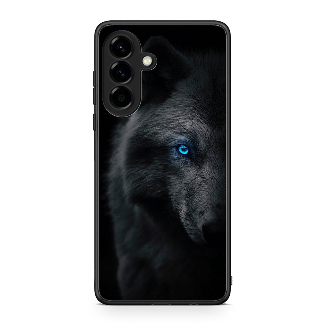 Samsung Galaxy A56 Dark Wolf θήκη από τη Smartfits με σχέδιο στο πίσω μέρος και μαύρο περίβλημα | Smartphone case with colorful back and black bezels by Smartfits