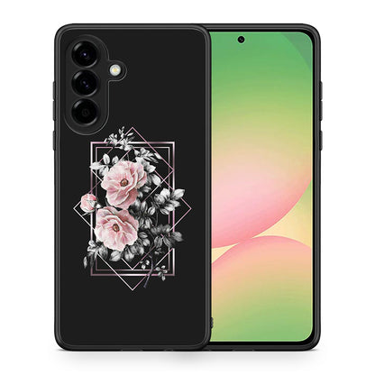 Θήκη Samsung Galaxy A56 Frame Flower από τη Smartfits με σχέδιο στο πίσω μέρος και μαύρο περίβλημα | Samsung Galaxy A56 Frame Flower case with colorful back and black bezels