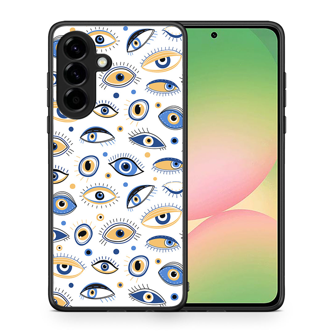 Θήκη Samsung Galaxy A56 Ftou Ftou από τη Smartfits με σχέδιο στο πίσω μέρος και μαύρο περίβλημα | Samsung Galaxy A56 Ftou Ftou case with colorful back and black bezels