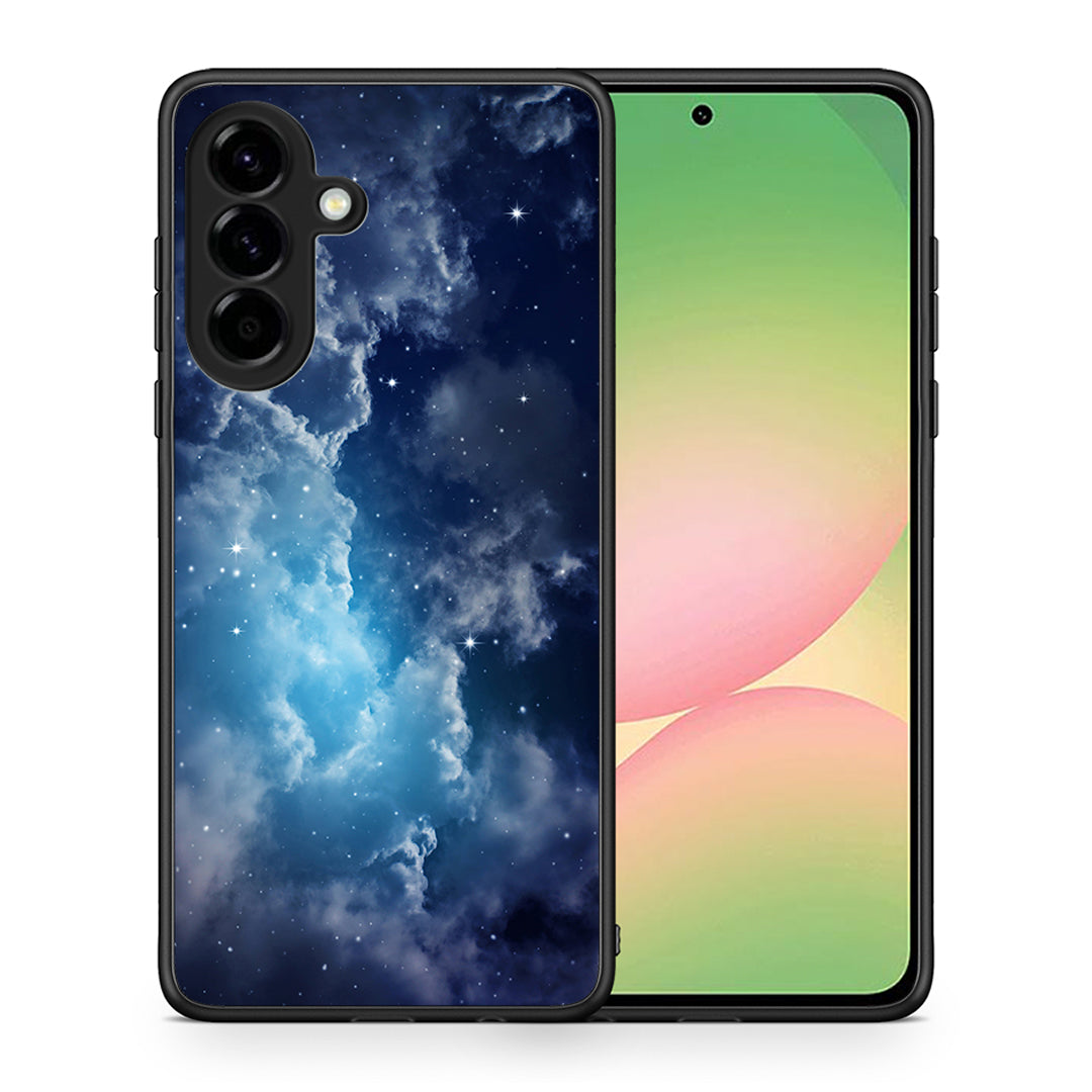 Θήκη Samsung Galaxy A56 Blue Sky Galaxy από τη Smartfits με σχέδιο στο πίσω μέρος και μαύρο περίβλημα | Samsung Galaxy A56 Blue Sky Galaxy case with colorful back and black bezels