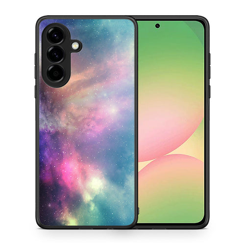 Θήκη Samsung Galaxy A56 Rainbow Galaxy από τη Smartfits με σχέδιο στο πίσω μέρος και μαύρο περίβλημα | Samsung Galaxy A56 Rainbow Galaxy case with colorful back and black bezels