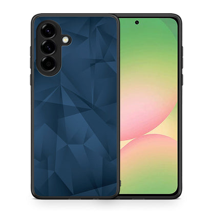 Θήκη Samsung Galaxy A56 Blue Abstract Geometric από τη Smartfits με σχέδιο στο πίσω μέρος και μαύρο περίβλημα | Samsung Galaxy A56 Blue Abstract Geometric case with colorful back and black bezels