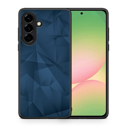 Θήκη Samsung Galaxy A56 Blue Abstract Geometric από τη Smartfits με σχέδιο στο πίσω μέρος και μαύρο περίβλημα | Samsung Galaxy A56 Blue Abstract Geometric case with colorful back and black bezels