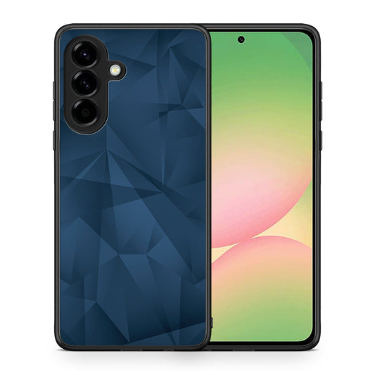 Θήκη Samsung Galaxy A56 Blue Abstract Geometric από τη Smartfits με σχέδιο στο πίσω μέρος και μαύρο περίβλημα | Samsung Galaxy A56 Blue Abstract Geometric case with colorful back and black bezels