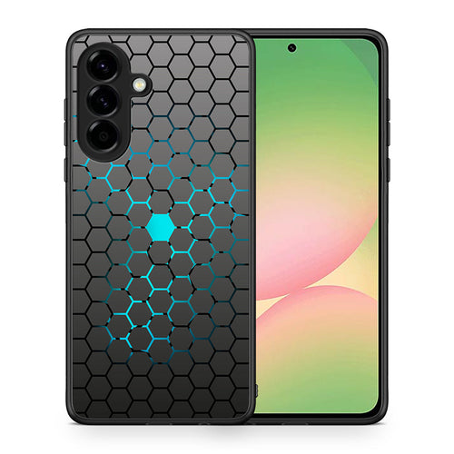 Θήκη Samsung Galaxy A56 Hexagonal Geometric από τη Smartfits με σχέδιο στο πίσω μέρος και μαύρο περίβλημα | Samsung Galaxy A56 Hexagonal Geometric case with colorful back and black bezels