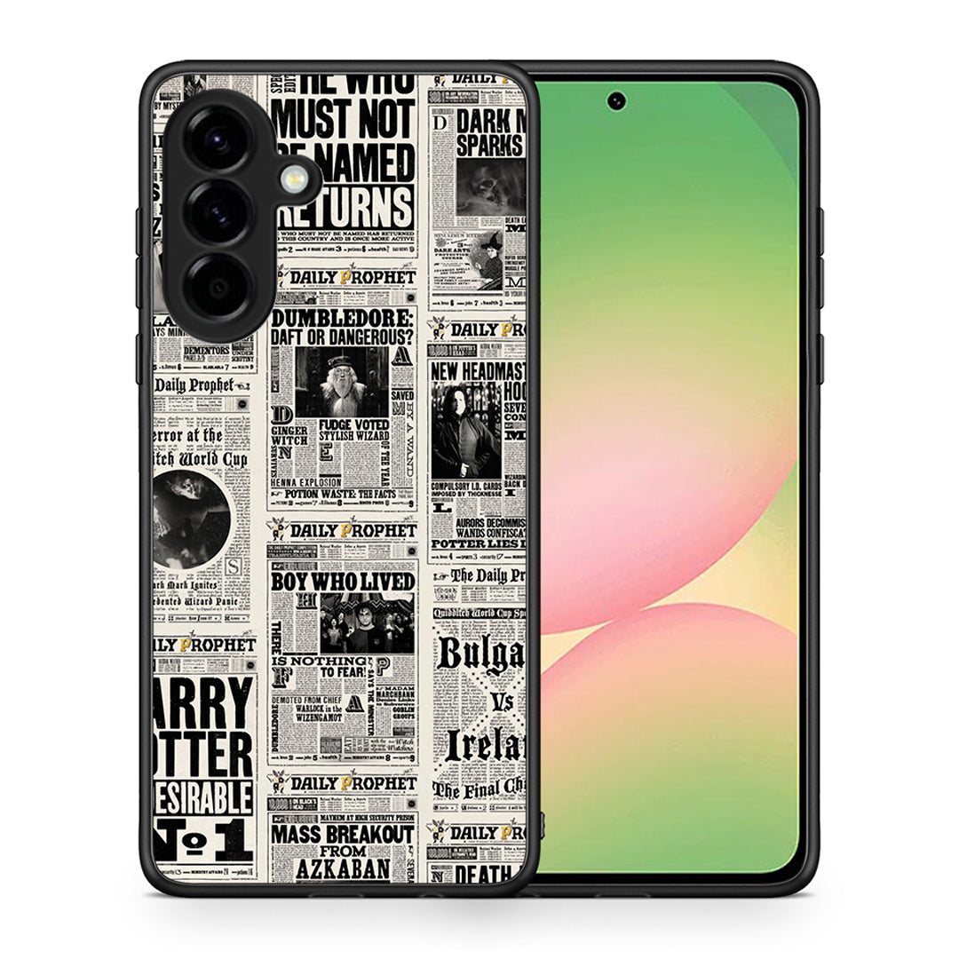 Θήκη Samsung Galaxy A56 Harry Paper από τη Smartfits με σχέδιο στο πίσω μέρος και μαύρο περίβλημα | Samsung Galaxy A56 Harry Paper case with colorful back and black bezels