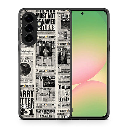 Θήκη Samsung Galaxy A56 Harry Paper από τη Smartfits με σχέδιο στο πίσω μέρος και μαύρο περίβλημα | Samsung Galaxy A56 Harry Paper case with colorful back and black bezels