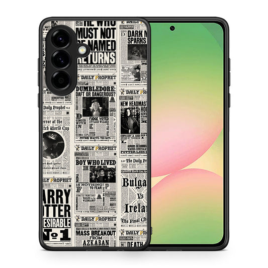 Θήκη Samsung Galaxy A56 Harry Paper από τη Smartfits με σχέδιο στο πίσω μέρος και μαύρο περίβλημα | Samsung Galaxy A56 Harry Paper case with colorful back and black bezels